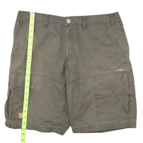 Fjällräven Mens Green Cargo Shorts M 32in Outdoor Travel Style