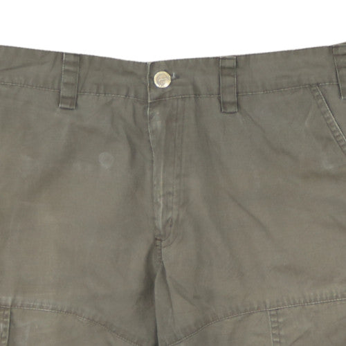 Fjällräven Mens Green Cargo Shorts M 32in Outdoor Travel Style
