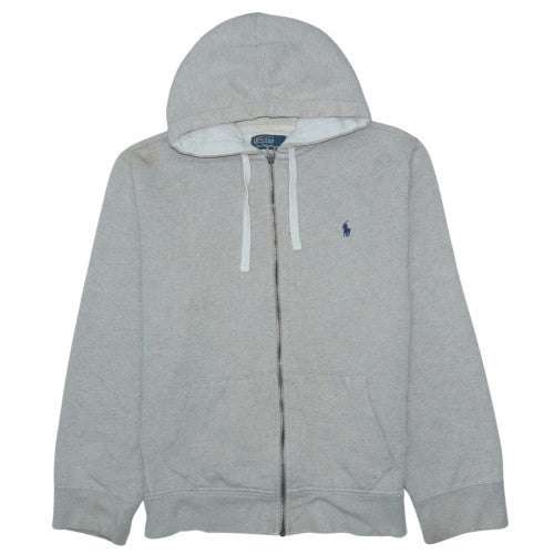 Polo Ralph Lauren Men's Grey Full Zip Hoodie Size XL Cotton Blend
