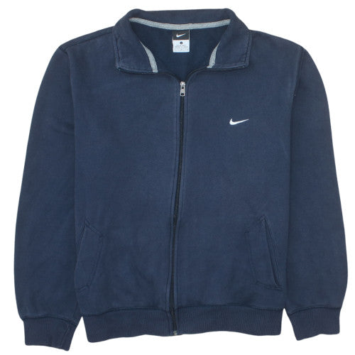 Nike Men's Blue Full Zip Fleece Sweatshirt L Regular Fit