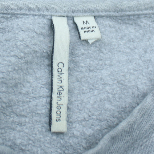 Calvin Klein Jeans Men's Grey Logo Pullover Sweatshirt M