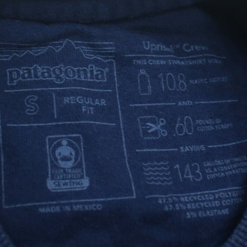 Patagonia Men's Blue Regular Fit Crew Neck Pullover Sweatshirt S