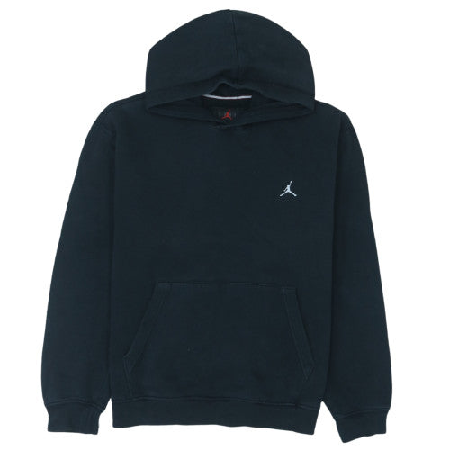 Jordan Men's Black Pullover Hoodie Medium Embroidered Logo Fleece