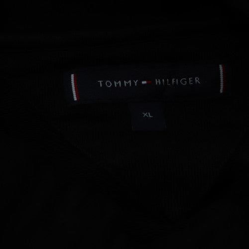 Tommy Hilfiger Mens Black XL Pullover Hoodie Cotton Fleece