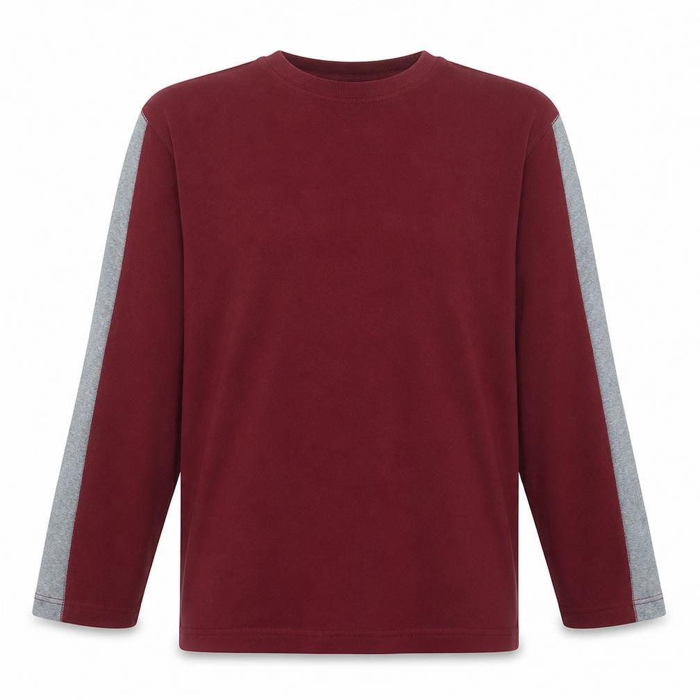 Gap Men’s Red Long Sleeve Cotton Colourblock Top XL