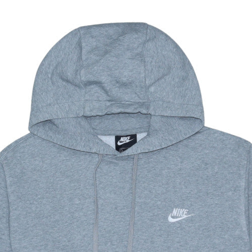 Nike Men's Grey Pullover Hoodie L Regular Fit Fleece Sweatshirt
