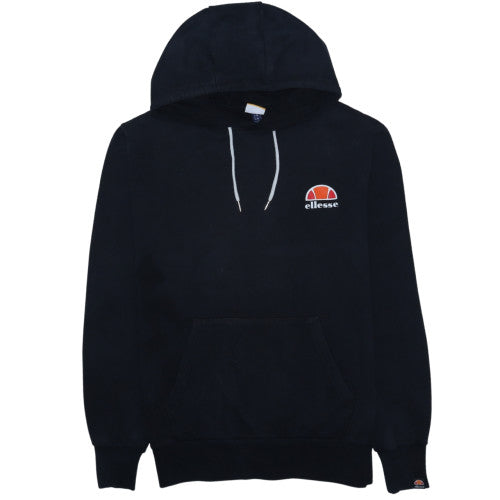 Ellesse Mens Black Pullover Hoodie XL Fleece Logo Hooded Sweatshirt