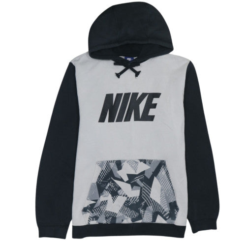Nike Men's Grey Pullover Hoodie L Fleece Graphic Sportswear