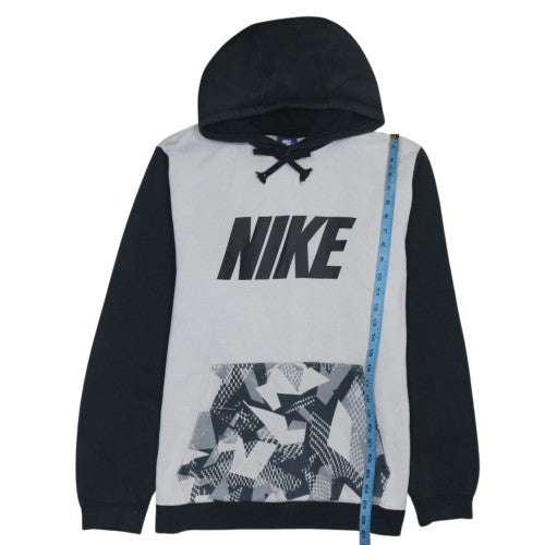 Nike Men's Grey Pullover Hoodie L Fleece Graphic Sportswear