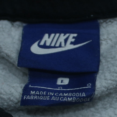 Nike Men's Grey Pullover Hoodie L Fleece Graphic Sportswear