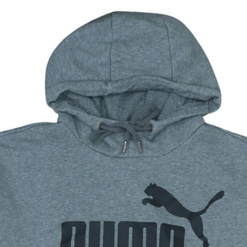Puma Men's Grey 3XL Pullover Hoodie with Logo and Kangaroo Pocket
