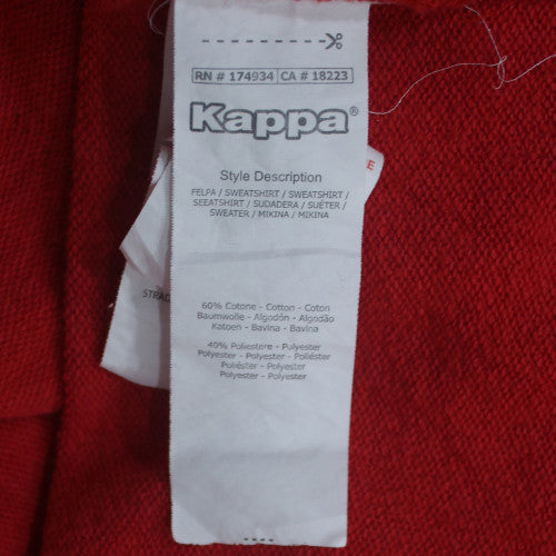 Kappa Men's Red Pullover Hoodie XL Rugby Logo Sportswear