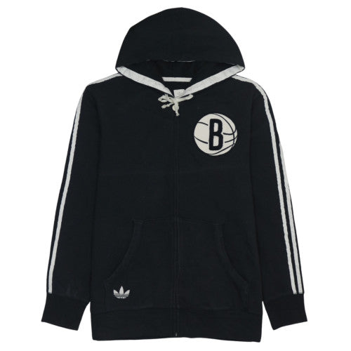 Adidas Men's Black Full Zip Hoodie L Sports Basketball Style