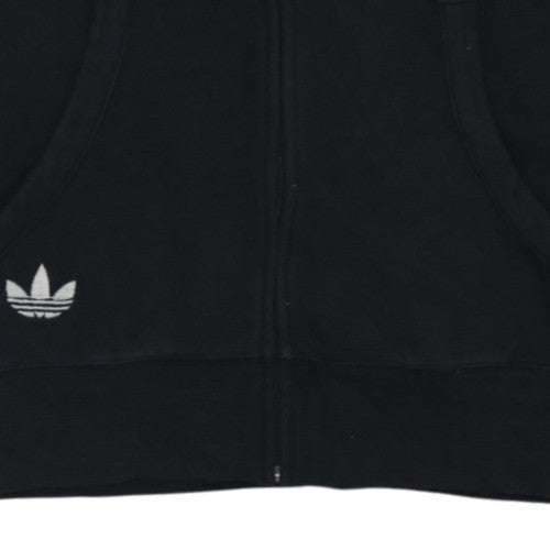 Adidas Men's Black Full Zip Hoodie L Sports Basketball Style