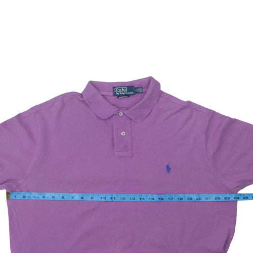 Ralph Lauren Men's Purple Cotton Polo Shirt XL Slim Fit Classic