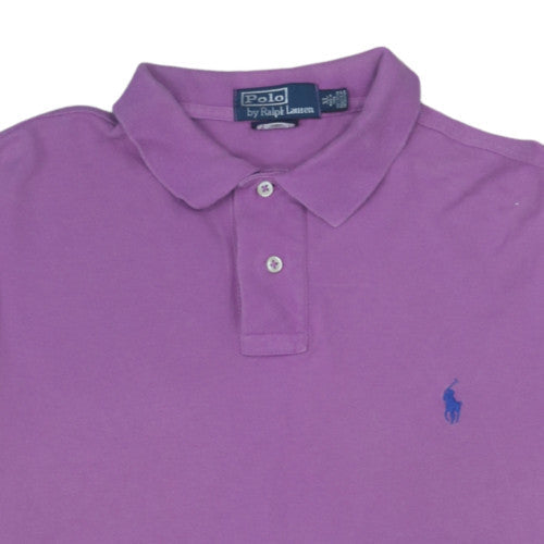 Ralph Lauren Men's Purple Cotton Polo Shirt XL Slim Fit Classic