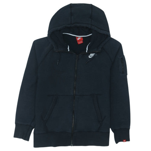 Nike Mens Black Full Zip Hoodie Sweatshirt Size M Regular Fit