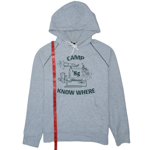 Levi's Men's Grey Pullover Hoodie with Camp Know Where Graphic Size M