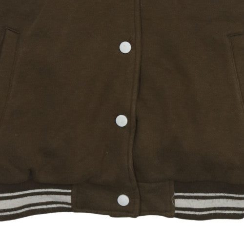Bershka Men’s Brown Varsity Jacket M Retro College Style