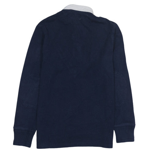 Ralph Lauren Men's Blue Long Sleeve Rugby Polo Shirt Size S