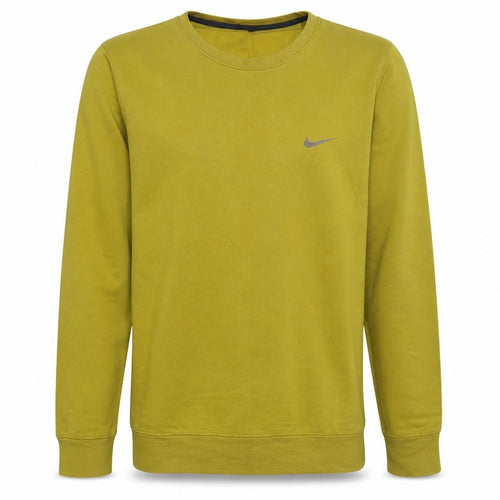 Nike Men's Yellow Long Sleeve Crew Neck XL Activewear Top