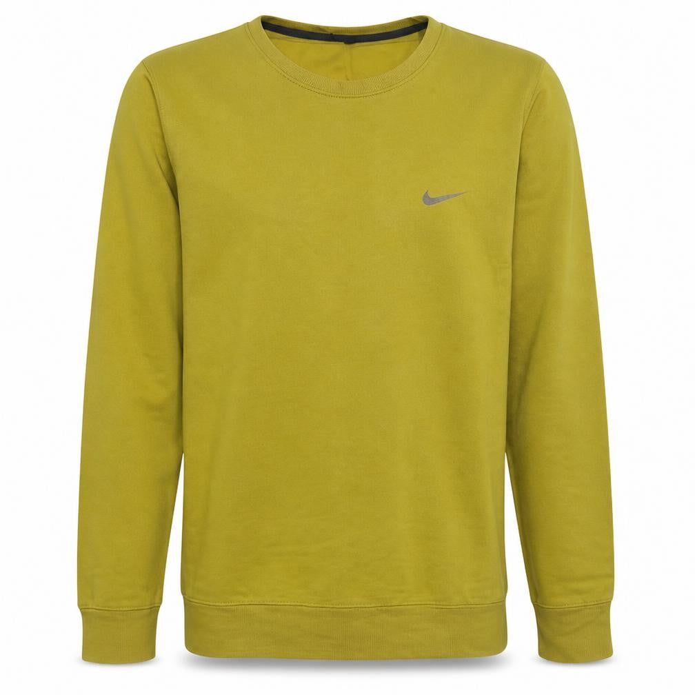 Nike Men's Yellow Long Sleeve Crew Neck XL Activewear Top