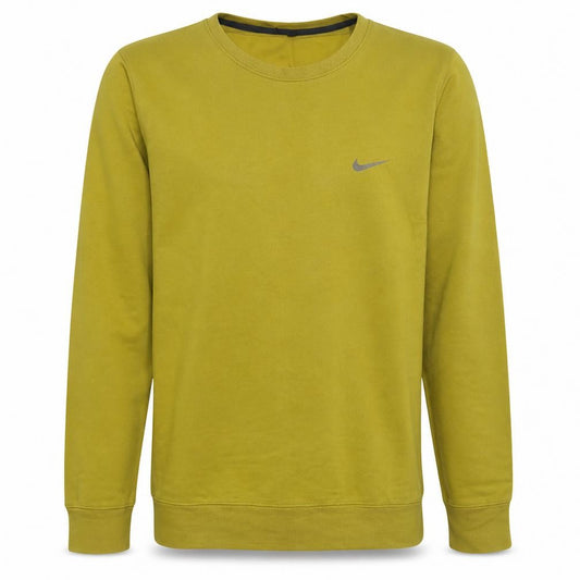 Nike Men's Yellow Long Sleeve Crew Neck XL Activewear Top
