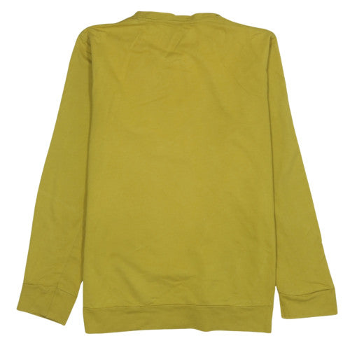 Nike Men's Yellow Long Sleeve Crew Neck XL Activewear Top