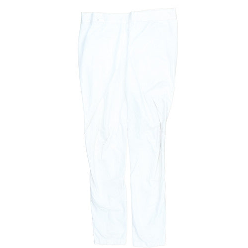 Ralph Lauren Womens White Slim Twill Stretch Trousers M