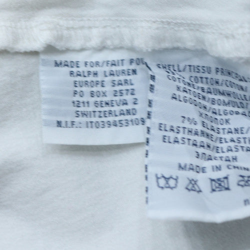 Ralph Lauren Womens White Slim Twill Stretch Trousers M