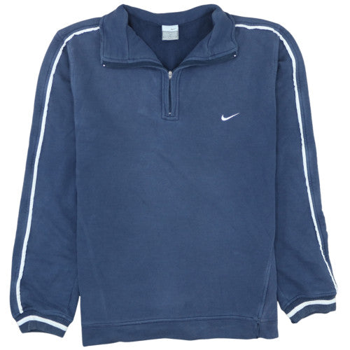 Nike Men's Blue 1/2 Zip Fleece Sweatshirt Size M