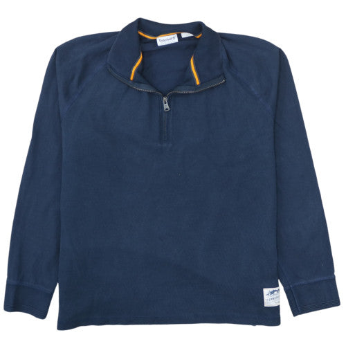 Timberland Men’s Blue L 1/2 Zip Cotton Sweatshirt