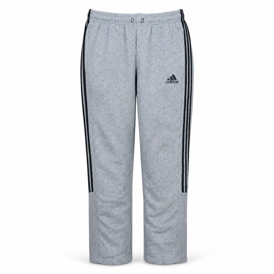 adidas Men's Grey Track Pants L Regular Fit French Terry Tapered