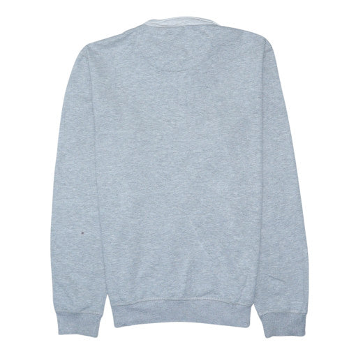 Next Men's Grey Long Sleeve Polo Shirt Size S Cotton Blend
