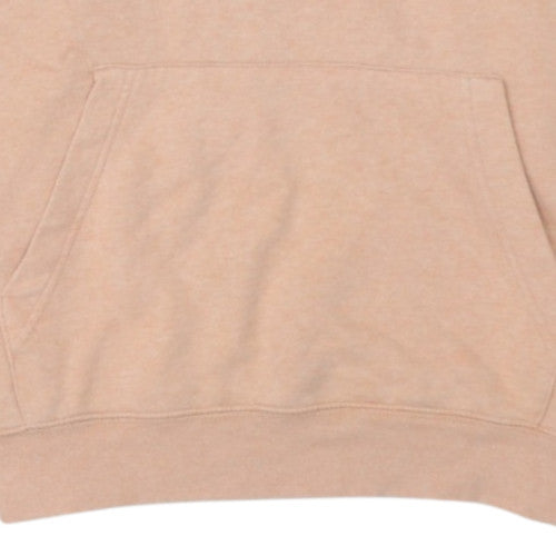 Nike Men's Beige Pullover Hoodie L Fleece Cotton Blend