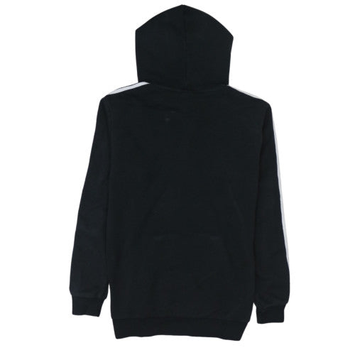 Adidas Men's Black Hoodie Medium Pullover 3-Stripes Classic Style