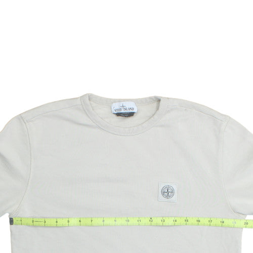 Stone Island Men's Beige Sweatshirt Medium Crew Neck Pullover