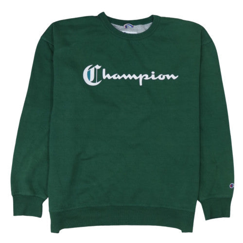 Champion Men Green 2XL Pullover Sweatshirt Crew Neck Fleece