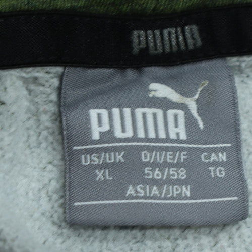 Puma Men's Green XL Pullover Hoodie with Logo Print