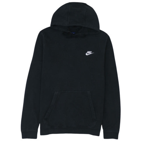 Nike Men's Black Pullover Hoodie M Logo Fleece Sweatshirt