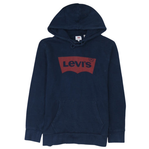 Levi's Men's Blue Pullover Hoodie M Regular Fit Logo Design