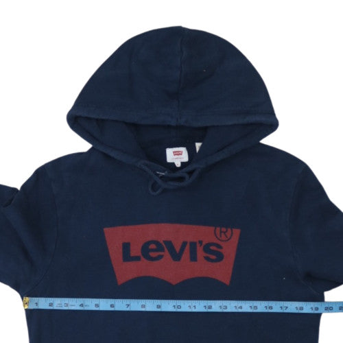 Levi's Men's Blue Pullover Hoodie M Regular Fit Logo Design