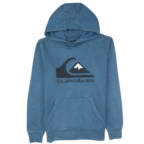 Quiksilver Men’s Blue Pullover Hoodie S Regular Fit Surf Style
