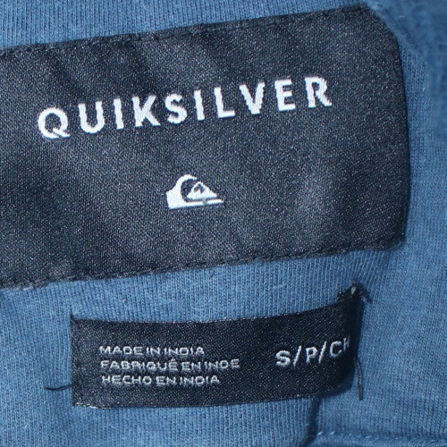 Quiksilver Men’s Blue Pullover Hoodie S Regular Fit Surf Style