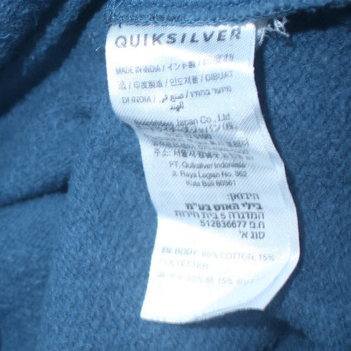 Quiksilver Men’s Blue Pullover Hoodie S Regular Fit Surf Style