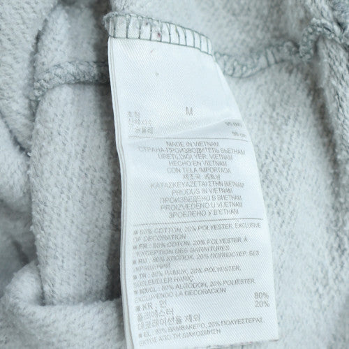 GAP Women Grey Pullover Hoodie Medium Logo Drawstring Casual Sweatshirt
