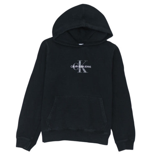 Calvin Klein Jeans Men's Black Logo Pullover Hoodie Size L
