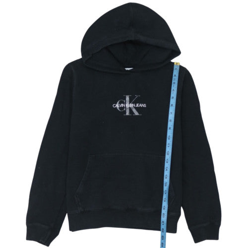 Calvin Klein Jeans Men's Black Logo Pullover Hoodie Size L