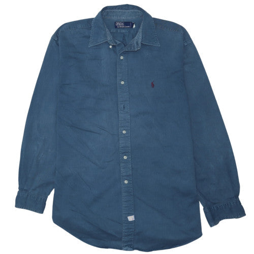 Polo Ralph Lauren Men's Blue Medium Cotton Button-Up Shirt