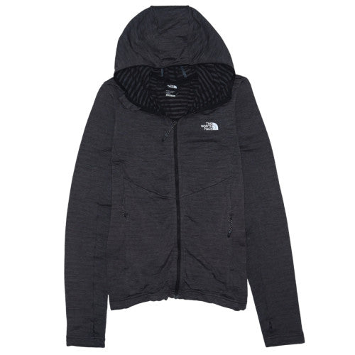 The North Face Womens Black Slim Fit Hooded Full Zip Jacket Size S